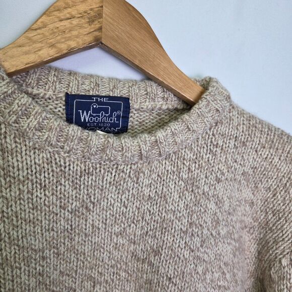 Vintage Woolrich Wool Blend Crewneck Sweater Beige Size Medium - Picture 6 of 7
